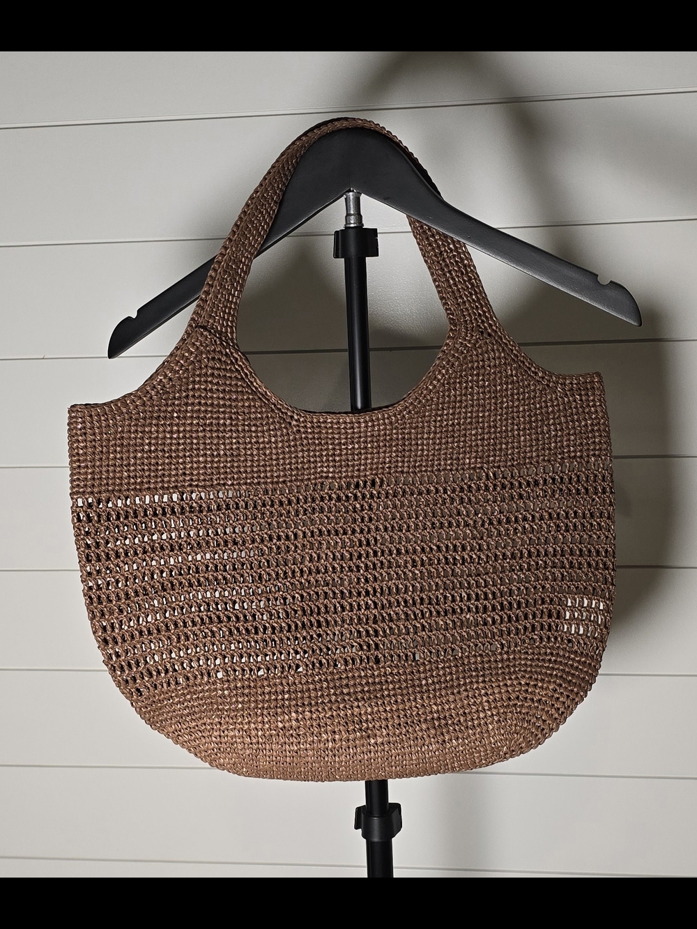 Aritzia Awayday Teddy Bear Brown Raffia Tote NWT SOLD OUT TRENDING - Picture 3 of 5